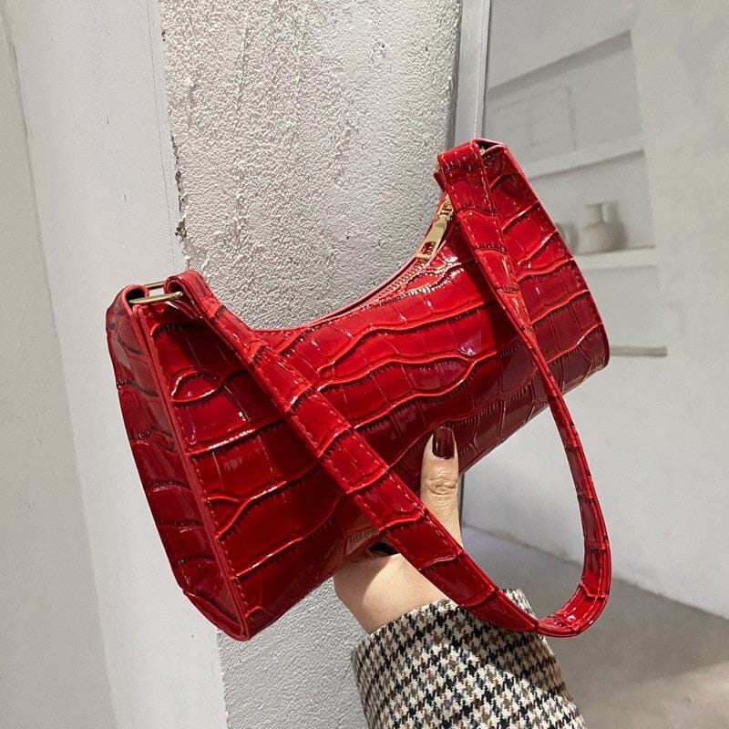 Bolsa Feminina Croco Verniz