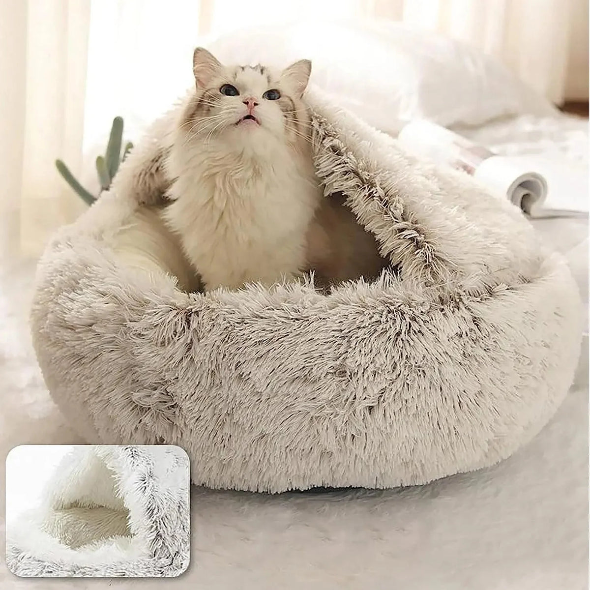 Cama para Gato Acolchoada e Confortável