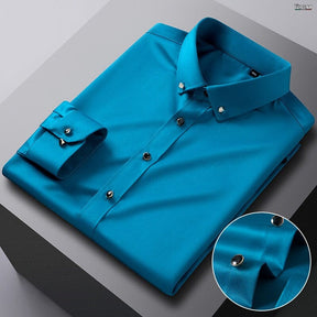 Camisa Social Masculina em Seda Gelo