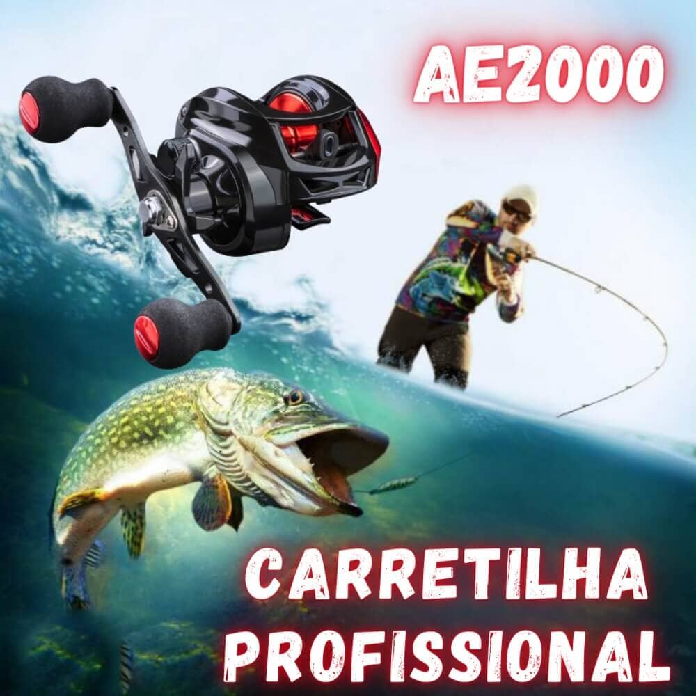 Carretilha Ae-2000 e Vara de Pesca - Kit Completo