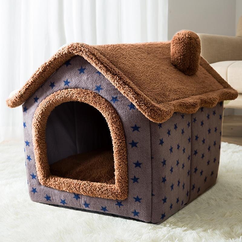 Casa para Cachorros e Gatos com Caminha - Pet Bed House