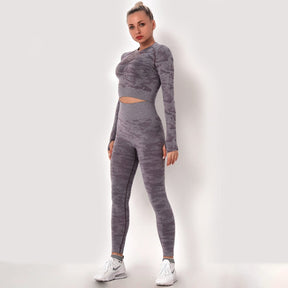 Conjunto de Academia Fitness Animal Print