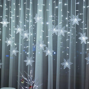 Cortina de Flocos de Neve LED - Decoração de Natal