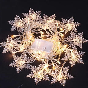 Cortina de Flocos de Neve LED - Decoração de Natal