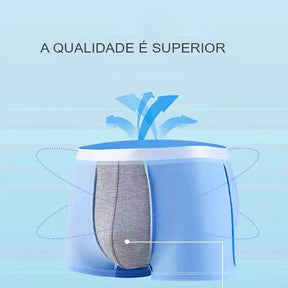 Cueca Boxer de Seda Gelada Respirável e Ultrafina - Kit com 4 Peças