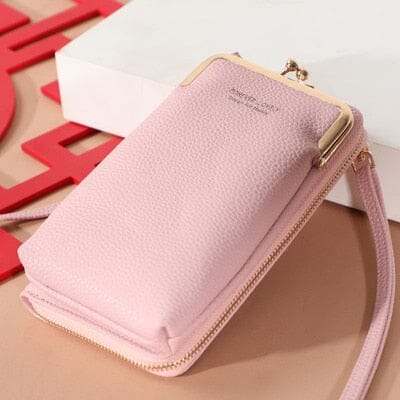 Mini Bolsa Feminina Couro Legítimo 2 em 1 Anti Furto