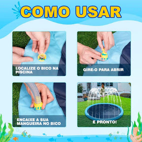 Piscina Infantil Para Crianças e Cães com Chafariz | DiverteKids